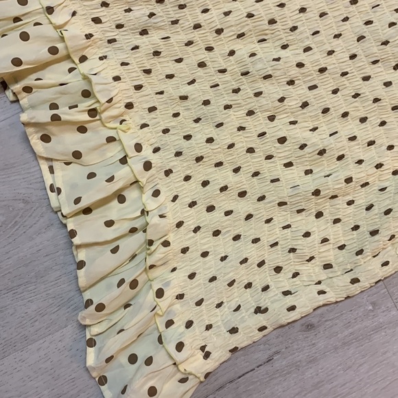 Faithfull Nadine dress‎ size 8 polka dots yellow brown - Picture 9 of 10